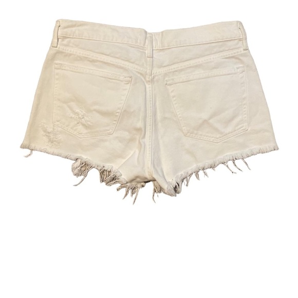 AGOLDE Parker Distressed Premium White Denim Shorts - Picture 5 of 8